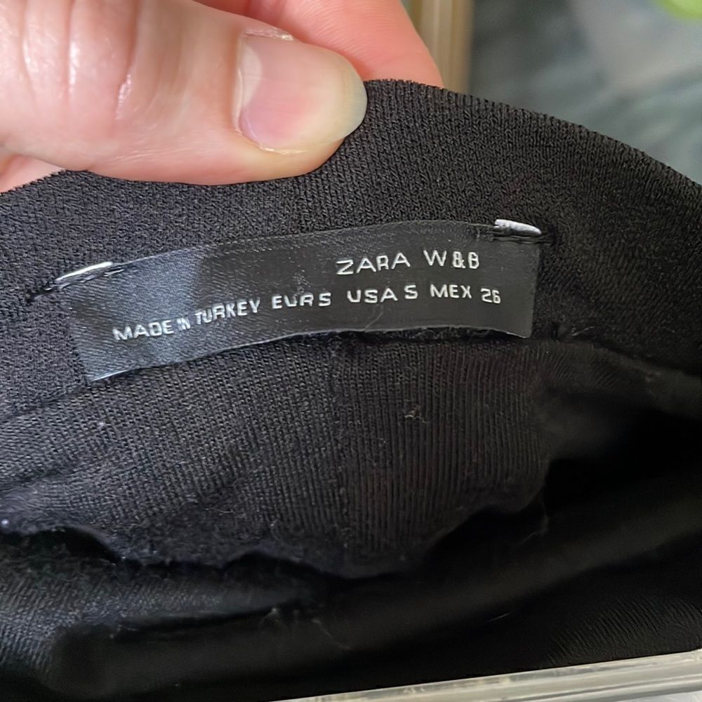Zara W&B Collection Strapless Midi Dress Black S - Picture 5 of 8